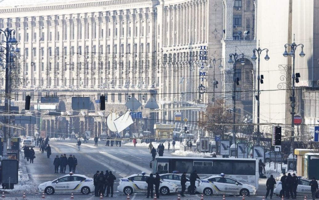 Перекриті вулиці в центрі Києва / © УНІАН