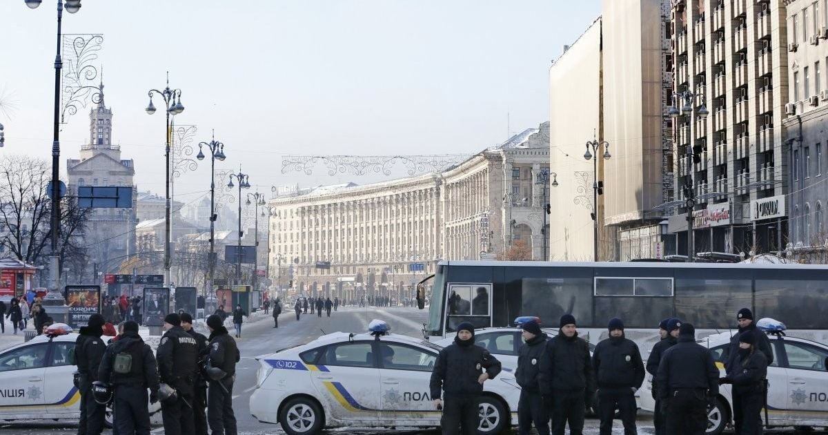 Перекрыты улицы в центре Киева / © УНИАН