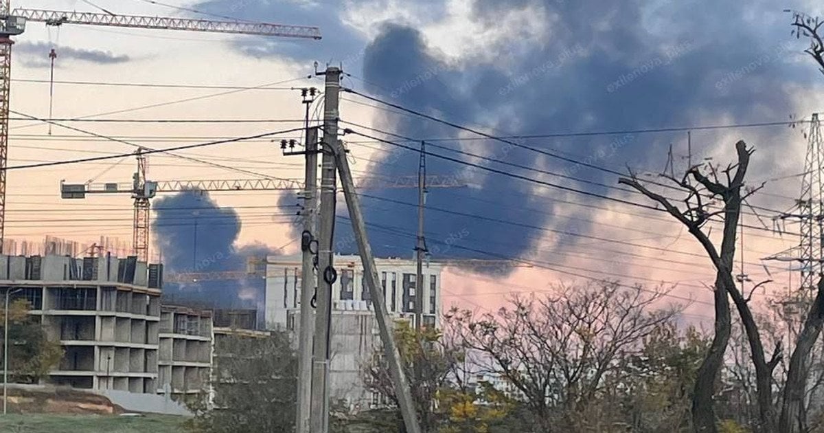 Пожар в Крыму после атаки дронов 29 октября