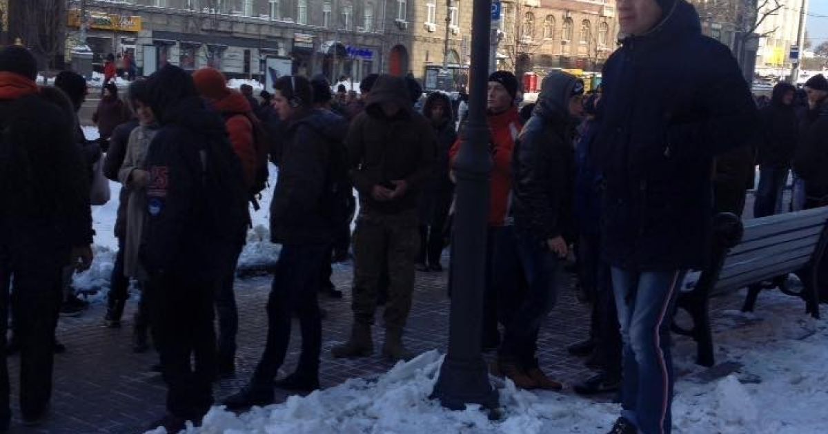 Организованная колонна митингующих / © facebook/Андрей Дзиндзя