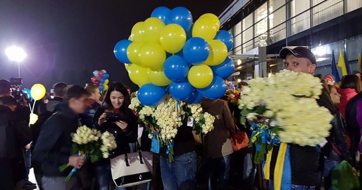 Зустріч паралімпійців у Борисполі_7 / © Фото Івана Гребенюка/ТСН
