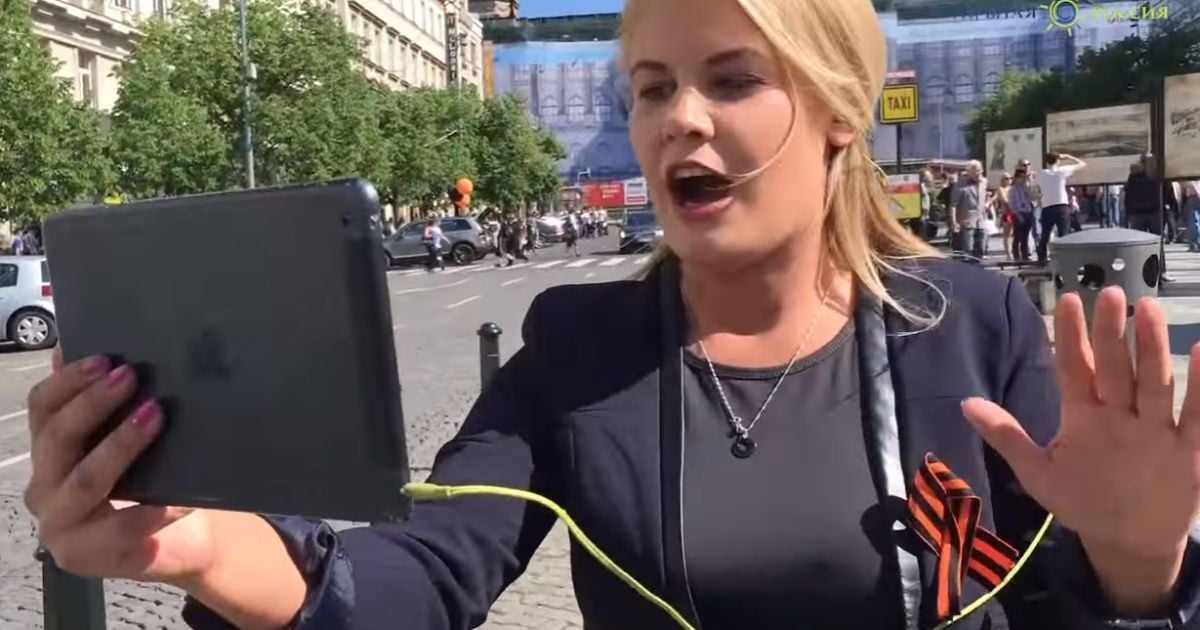 Юзеров покорило видео с российской журналисткой во время мотопробега "Ночных волков" в Праге