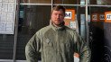 Боєць РДК Ілля Богданов на київському вокзалі