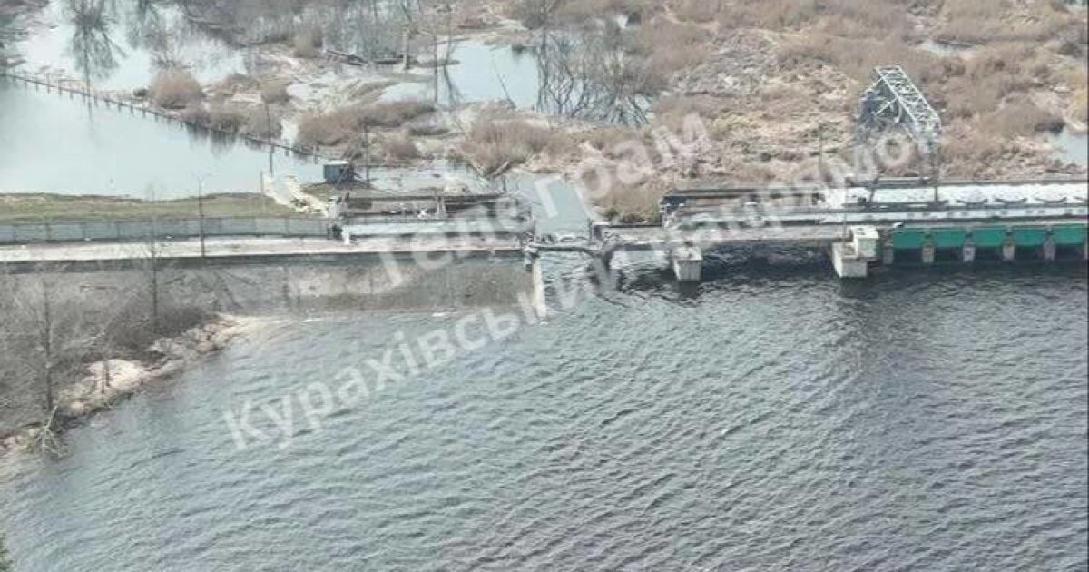 Підірвана Курахівська дамба. Фото t.me/kupaxowo