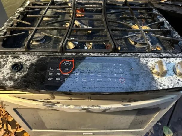 Кіт спалив духовку / Фото: Brian Adams/Facebook