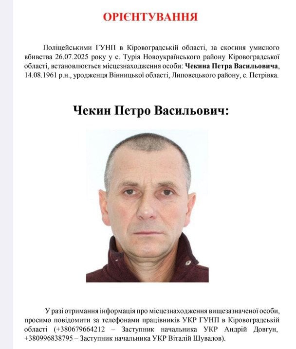 Орієнтування. Надано ГУНП в Кіровоградській області. 