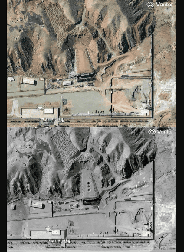 Супутникові знімки на яких видно об’єкт Талеган 6 березня та 11 березня 2026 року