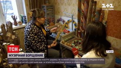 Жительница Луцка мастерит музыкальные инструменты из ядовитого борщевика
