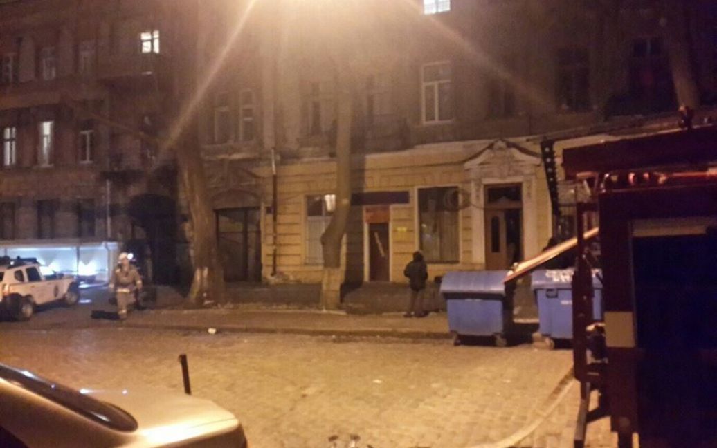 В хостеле взорвалась бомба. / © facebook.com/1tv.od.ua
