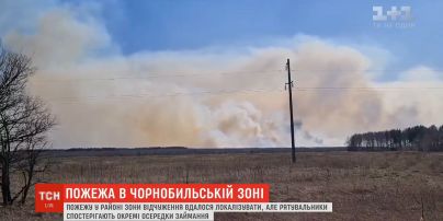В Чернобыльской зоне спасателям удалось ликвидировать пожар - тушили с земли и неба