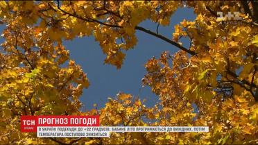 Бабье лето в Украине продлится до выходных