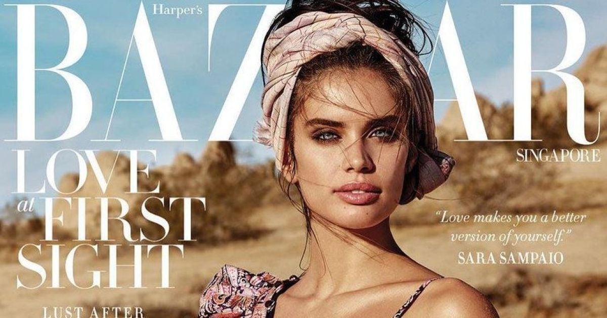 Сара Сампайо на обложке Harper's Bazaar Singapore