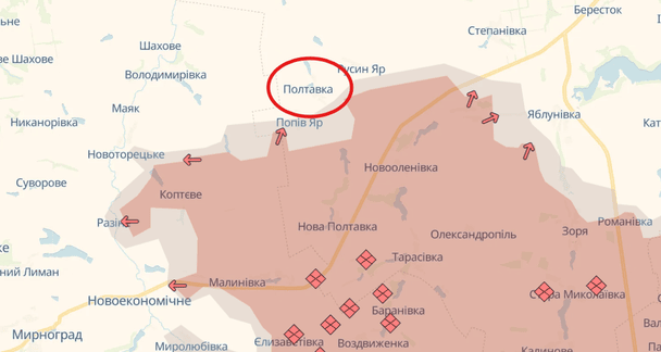 Просування армії РФ. Мапа: DeepState. / © Deepstatemap