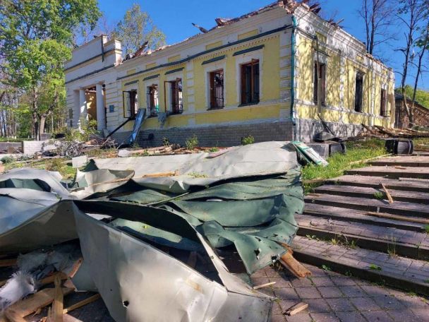 Знищений музей Григорія Сковороди / © Фото голови Харківської обласної державної адміністрації Олега Синєгубова