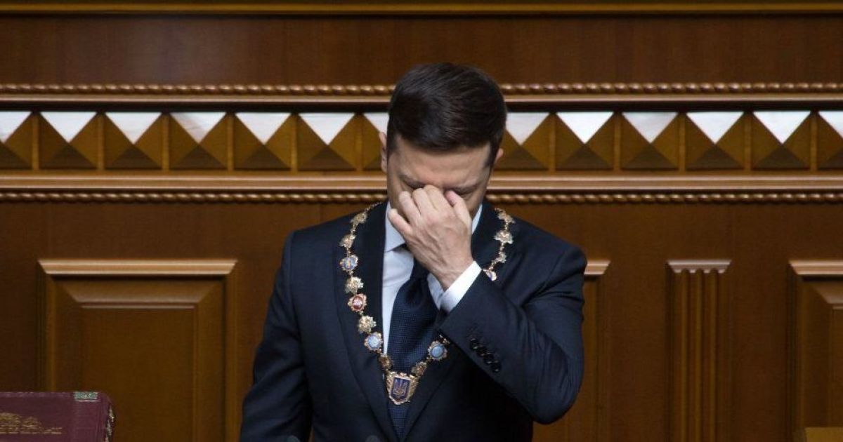 Владимир Зеленский во время своей инаугурации.