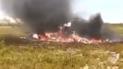 Появилось видео первых минут после падения вертолета Ми-8 в РФ