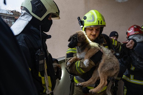 Пожежа у квартирі на Кудрявському узвозі / © ГУ ДСНС у Києві