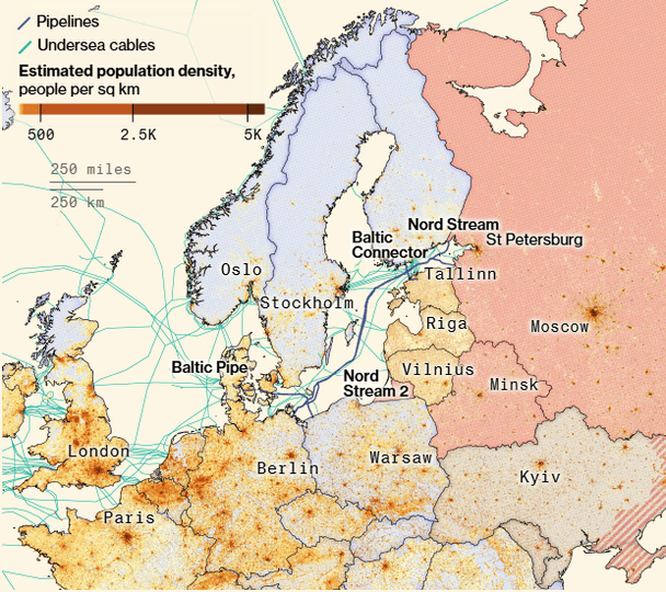 Подводные кабели, энергетические системы и цифровые сети. / © Bloomberg