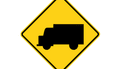Дорожный знак «Truck Crossing». Фото: Федеральное управление автомобильных дорог — MUTCD