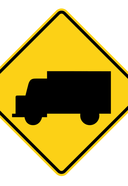 Дорожный знак «Truck Crossing». Фото: Федеральное управление автомобильных дорог — MUTCD