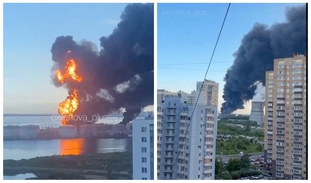 Над Пітером “вулкани” після вибухів: палають пожежі, під ударом нафтова жилка Кремля (фото, відео)