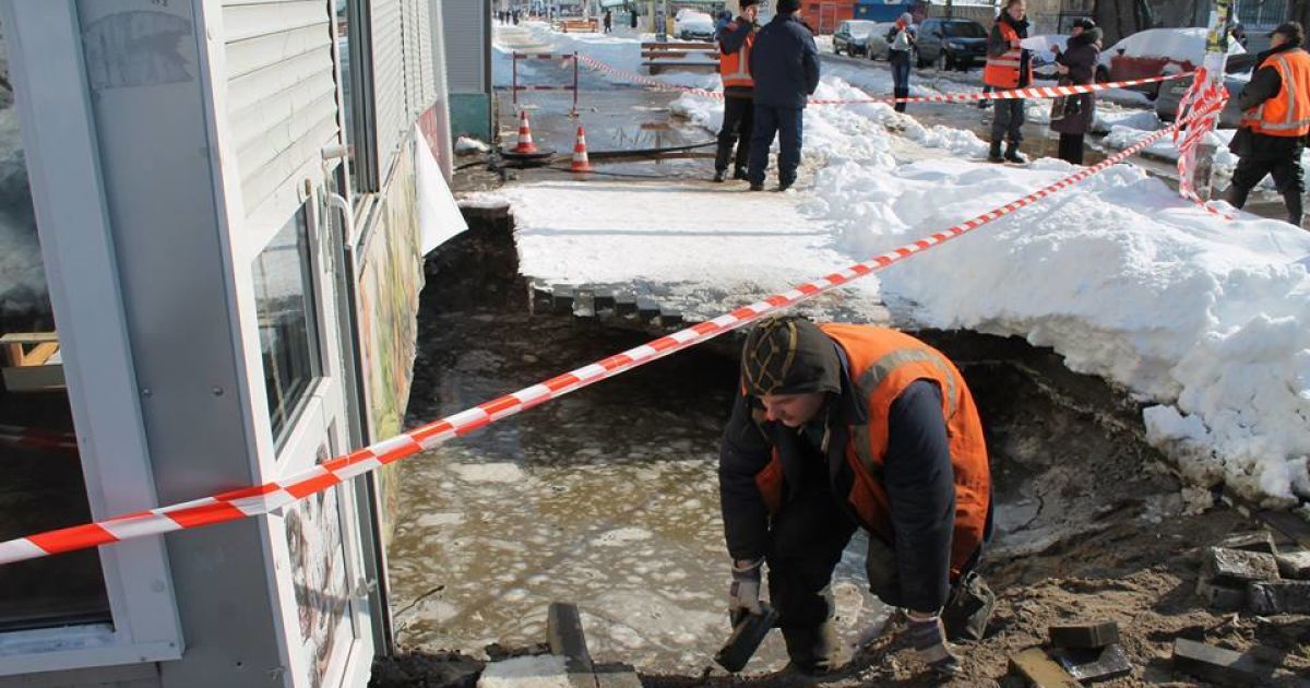 прорив води, оболонь_2 / © Київводоканал