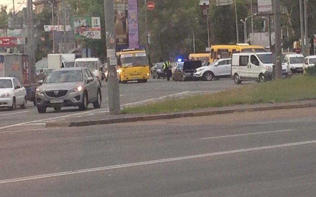Аварія на Дарницькій площі / © ТСН.ua