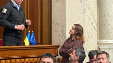 Віталій Кличко у Раді і Маряна Безугла / © Мар'яна Безугла