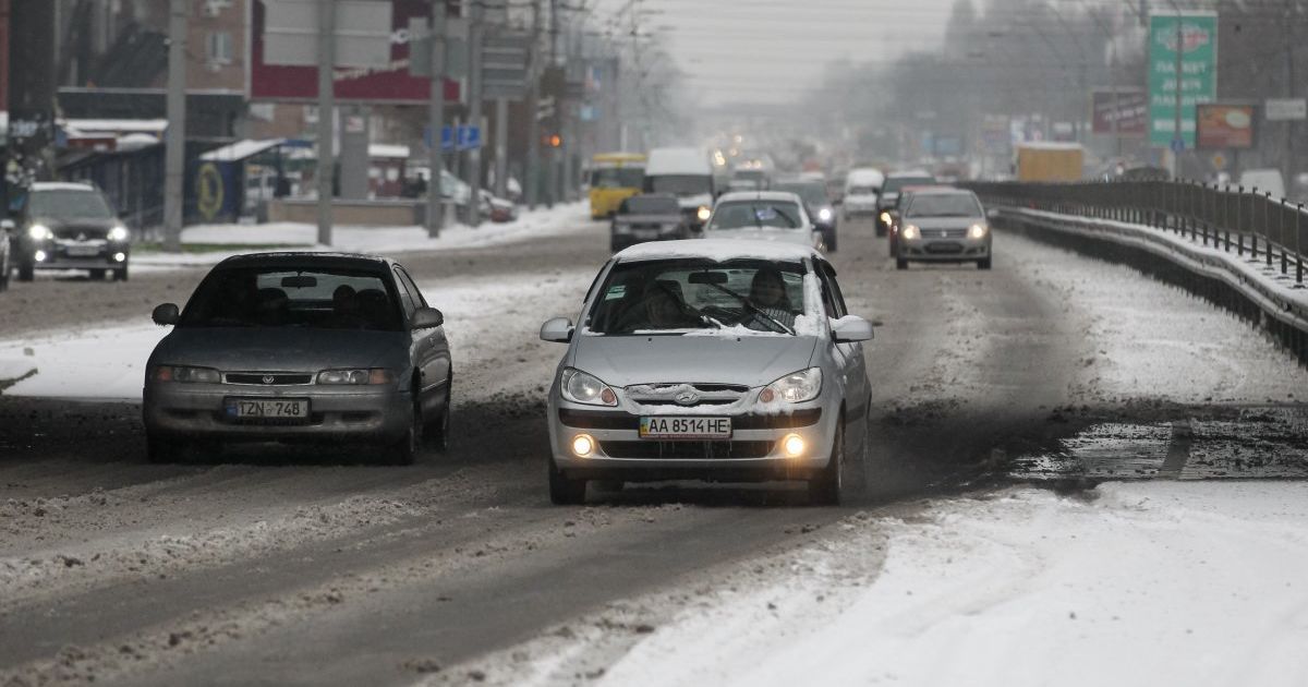 Первый снег в Киеве