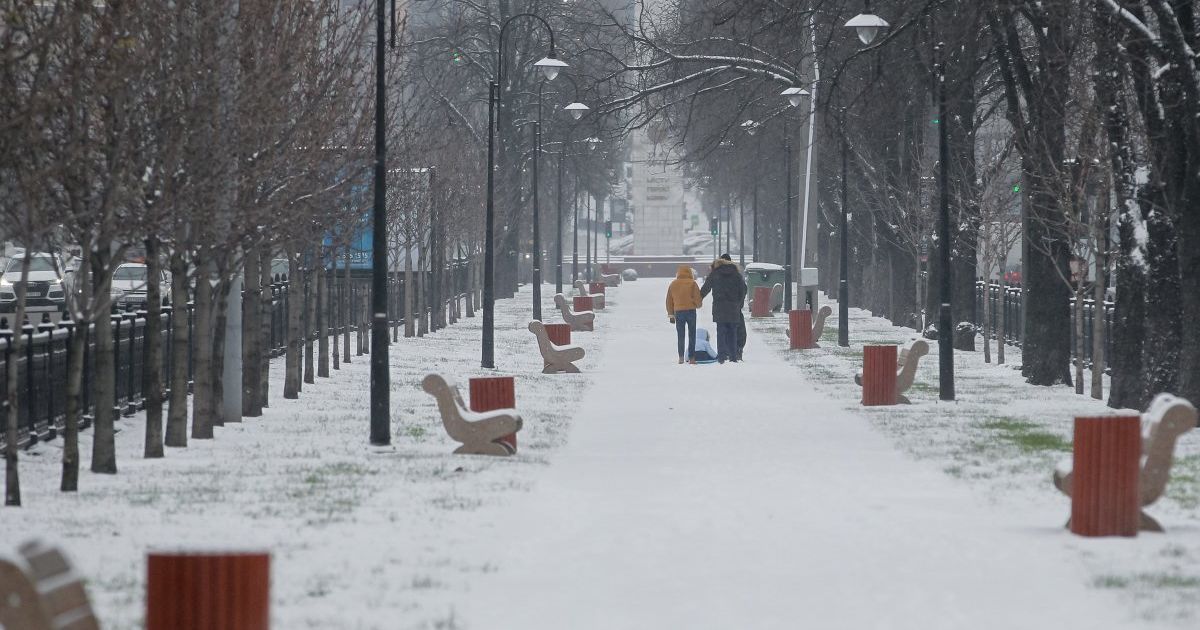 Первый снег в Киеве