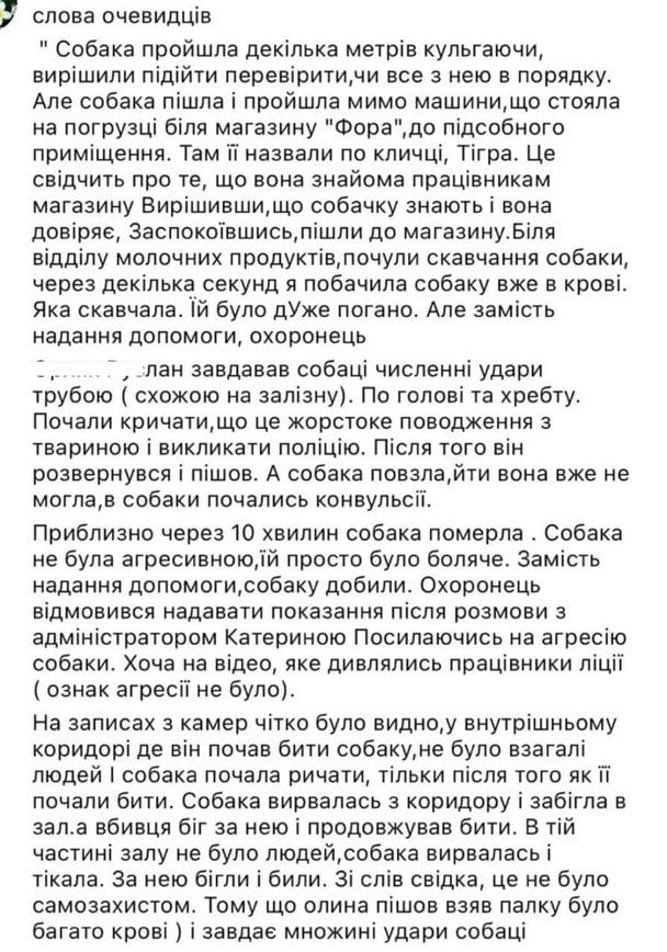 Свидетельства очевидцев