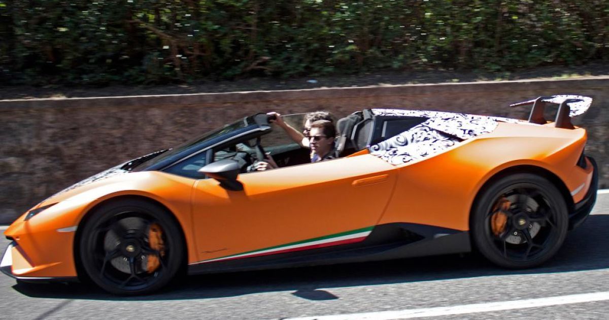 Lamborghini ведет испытания открытого суперкара Huracan Performante