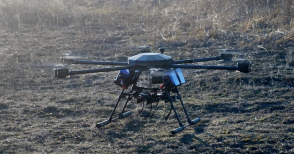 Тяжелый украинский дрон "Баба-Яга"