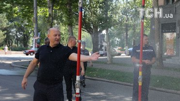 У центрі Миколаєва для порятунку від аномальної спеки встановили "душ" / © Миколаївська міська рада
