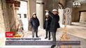 В Гостинном дворе на столичном Подоле продолжаются противоаварийные работы