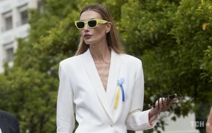 Патриотично и красиво: два невероятных наряда украинской модели Алины Байковой на Лазурном берегу