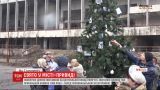 Новогоднее дерево поставили на центральной площади Припяти впервые после катастрофы на ЧАЭС
