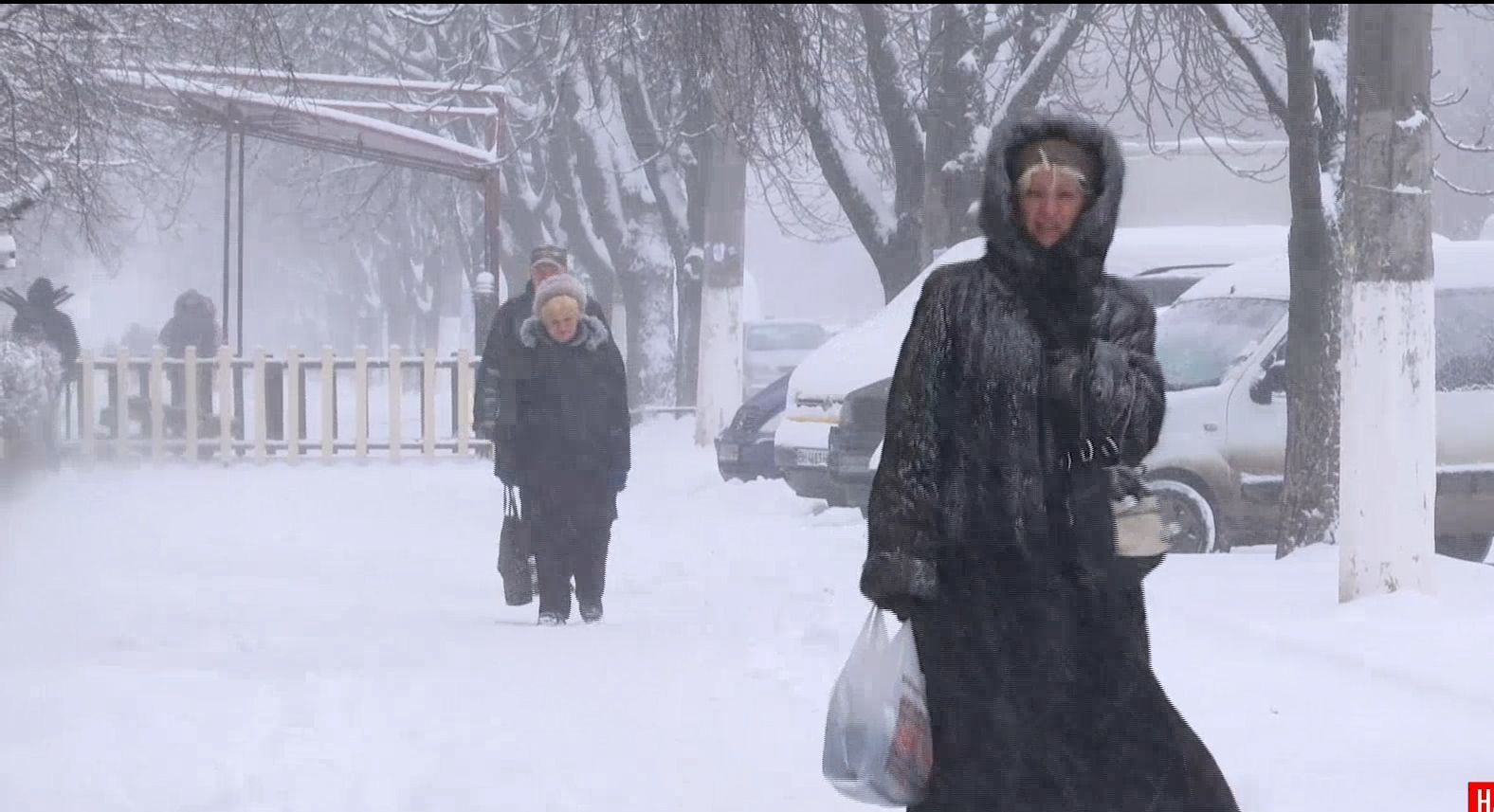 В Одессе снегопад парализовал движение транспорта