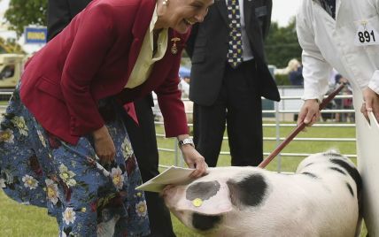 Это забавно: графиня Уэссекская Софи сфотографировалась со свиньей