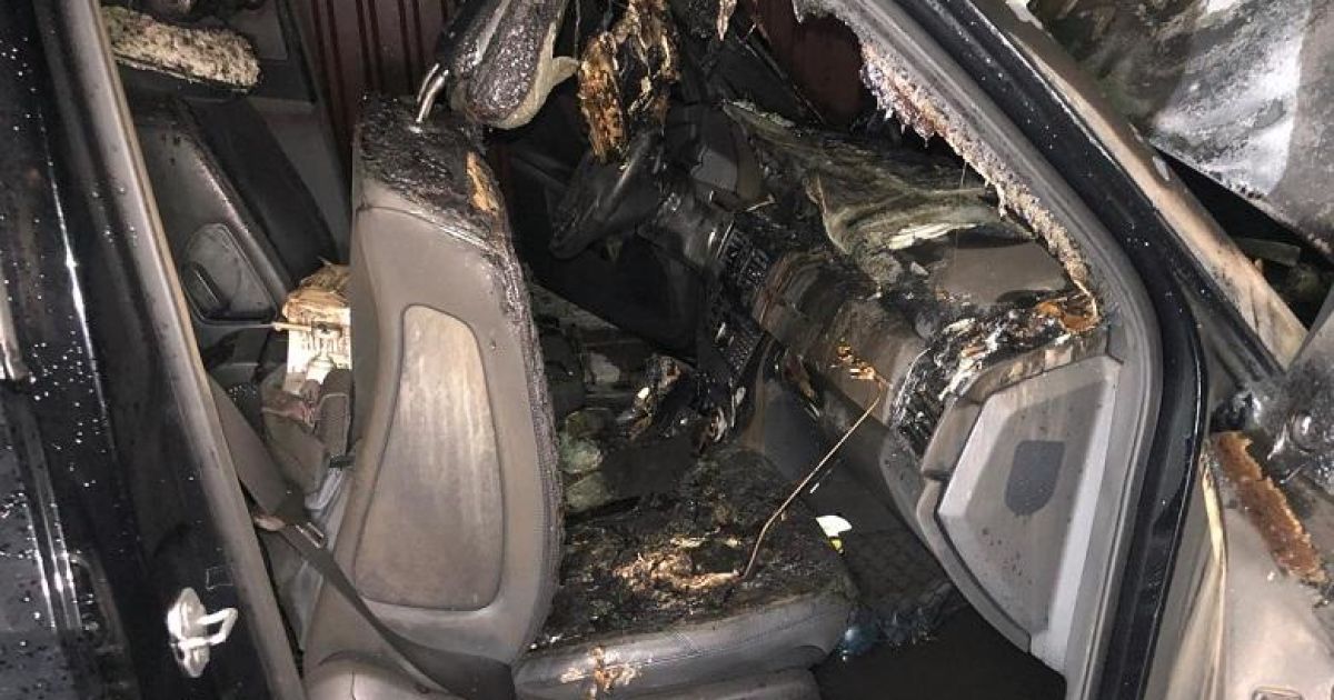підпал авто Лероса_2 / © Відділ комунікації поліції Києва