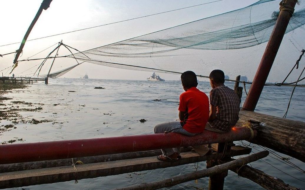 Китайские рыболовные сети в Кочи, штат Керала / © 
