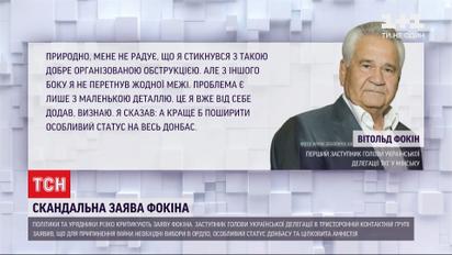 Фокин предложил предоставить особый статус Донбассу