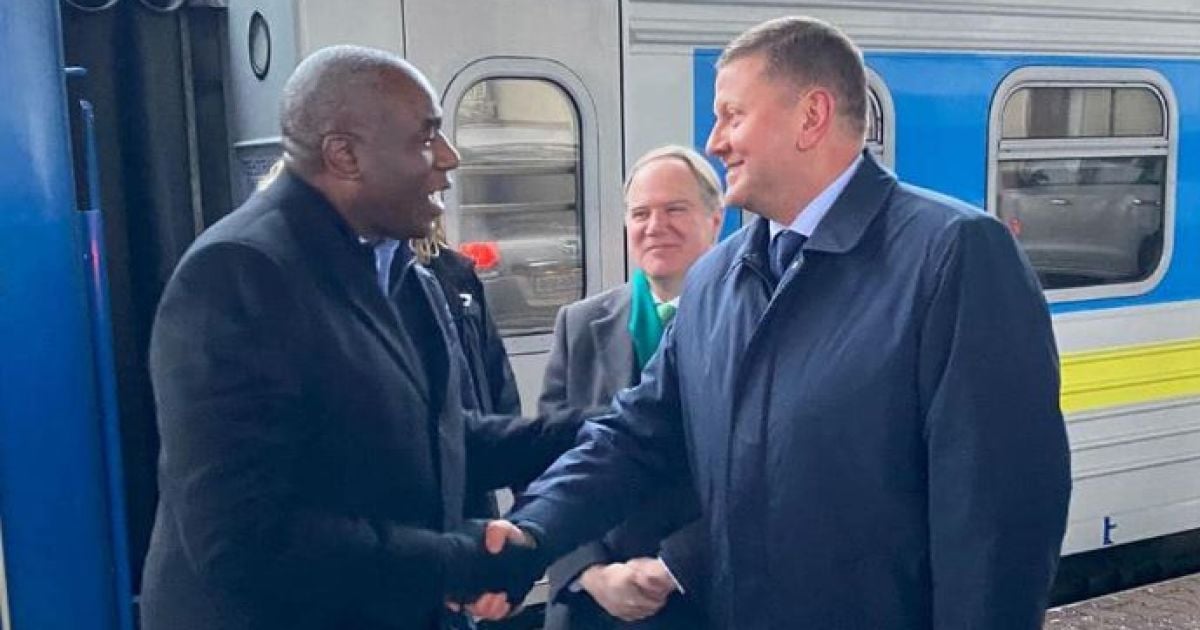 Министр иностранных дел Великобритании Дэвид Лемми во время визита в Киев, 5 февраля