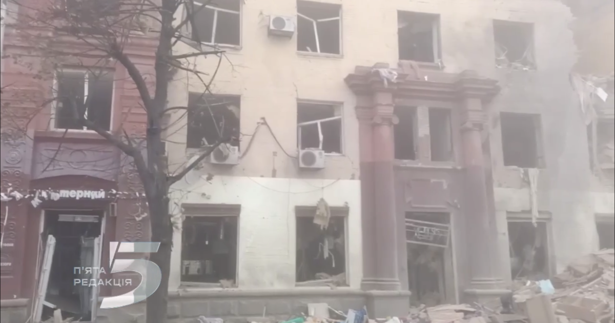 Последствия ракетного удара по Запорожью