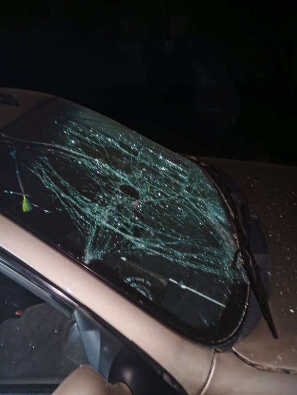 Поврежденный автомобиль в Киевской области