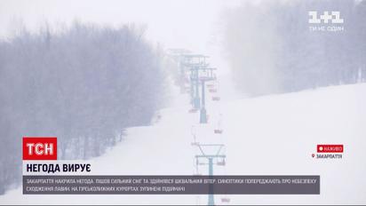 Закарпаття накрили сильні снігопади та шквальний вітер | Погода в Україні