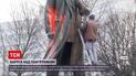 Львівський пам'ятник Степану Бандері облили фарбою
