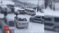 В российском Владивостоке зимняя непогода вызвала масштабную автотрощу