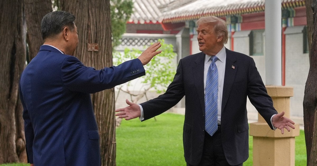 Сі Цзіньпін і Дональд Трамп під час зустрічі в Пекіні