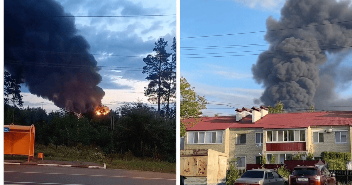 Пожежа в Ульянівській області після атаки